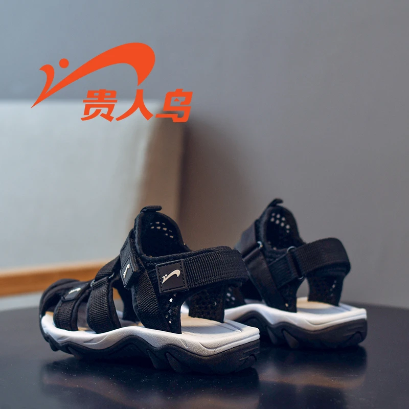 贵人鸟男童凉鞋儿童包头休闲软底沙滩鞋 GRN-805L