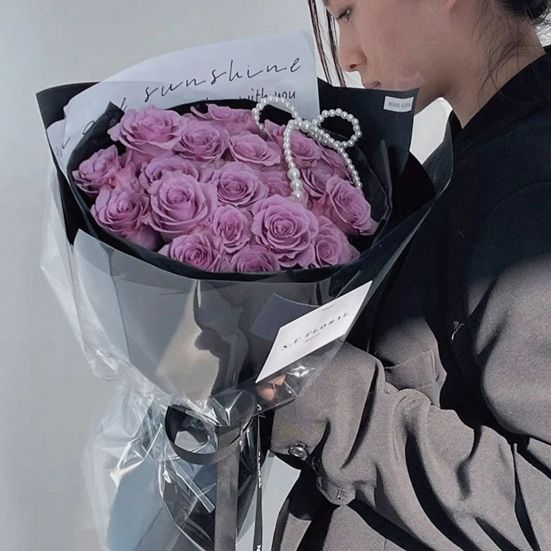 【星河醉梦】鲜花19枝紫玫瑰海洋之歌3674款鲜花小时达同城配送送爱人送闺蜜节日鲜花花店送花上门