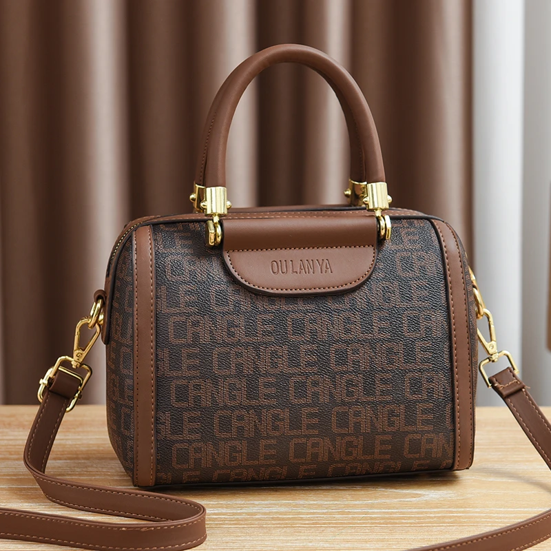 【长度24宽度13高度17】波士顿包时尚百搭枕头包简约手提包斜挎女包