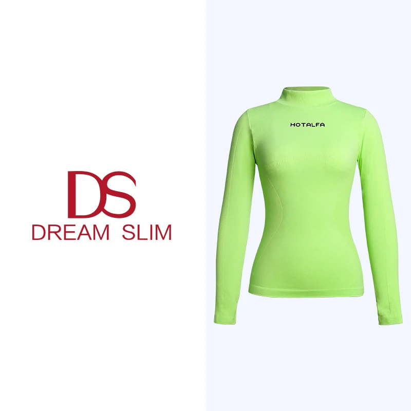DREAM SLIM速干半高领瑜伽服女士亲肤打底衫轻薄运动健身衣2RD122