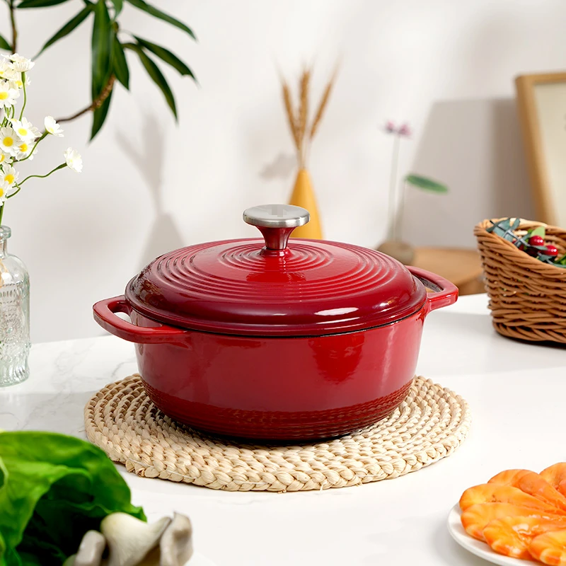 23cm妈咪锅珐琅锅深炖经典家用铸铁锅平底炖锅汤锅珐琅锅M