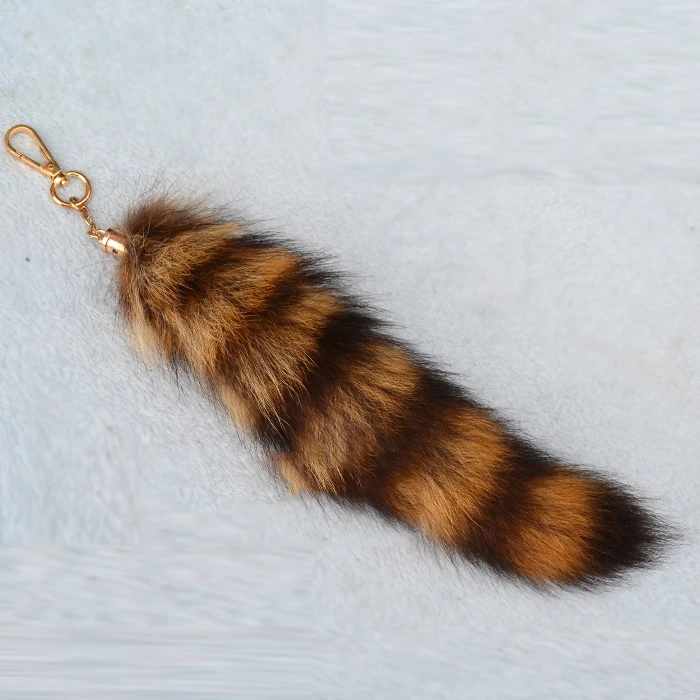 小浣熊尾巴钥匙扣挂件福利款