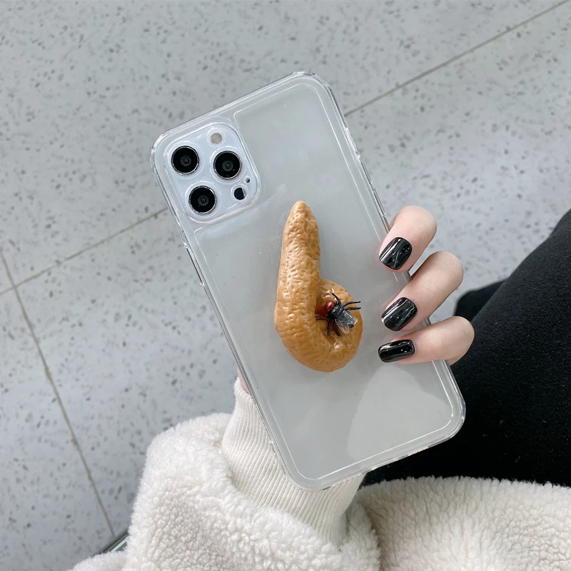 恶搞巨丑屎粑粑手机壳苹果15Promax透明iPhone16创意14防摔13发泄