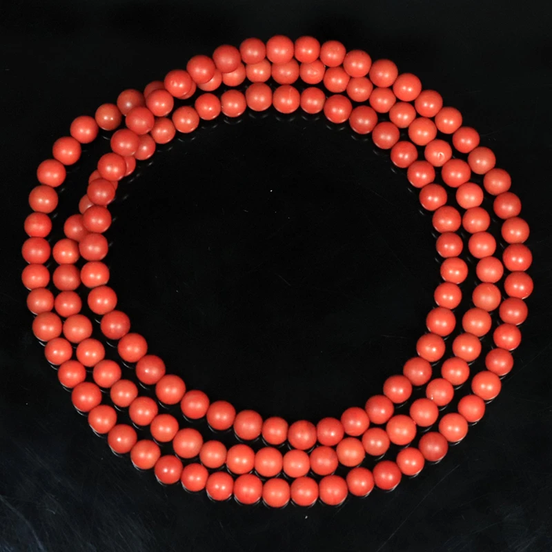 原矿无优化保山南红玛瑙阿东寨老南红4-5mm左右多圈手串