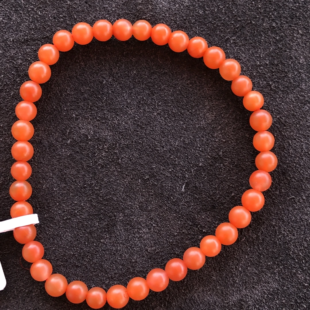 原矿无优化保山南红玛瑙大水沟3-4mm单圈手串