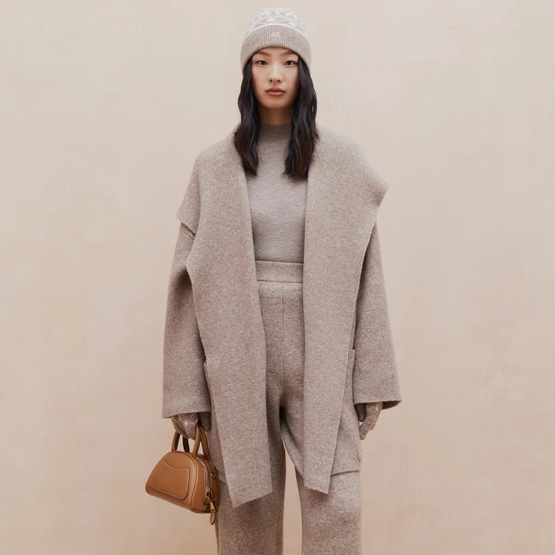 大雅家firststation直筒宽松宽门襟开衫毛衣女24秋冬新款9192A