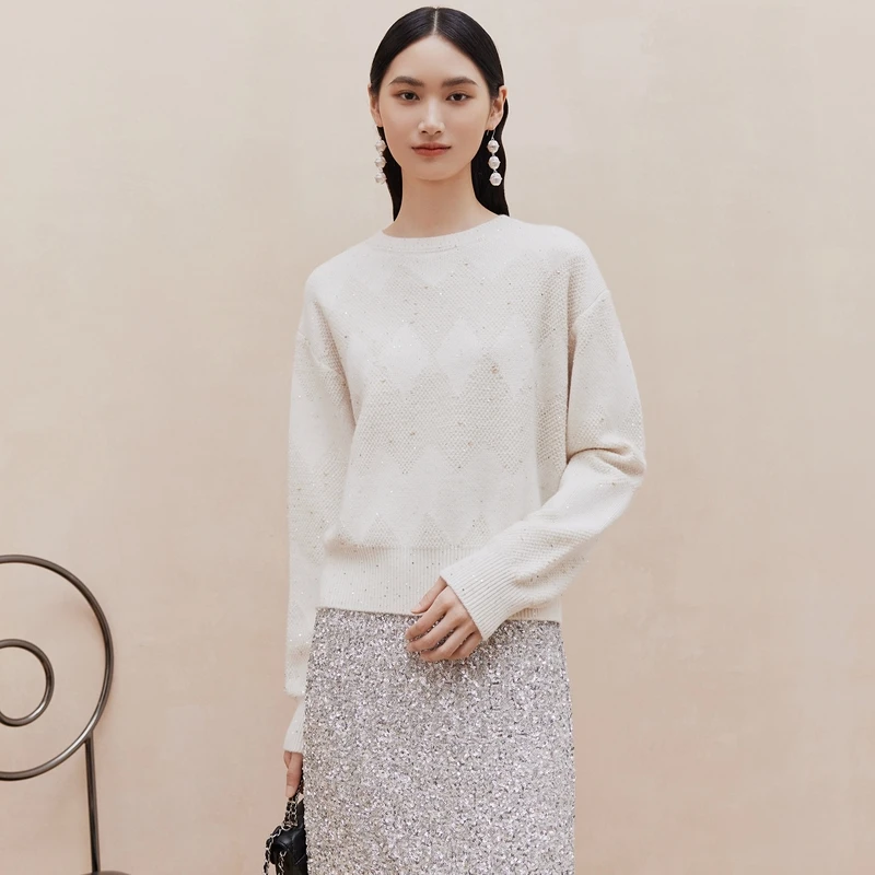 【米儿专属】大雅家时尚圆领微宽松套头毛衣女24秋冬新款9568A