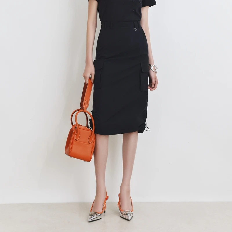 大雅家firststation美式复古高腰工装半身裙女24春夏新款3597A