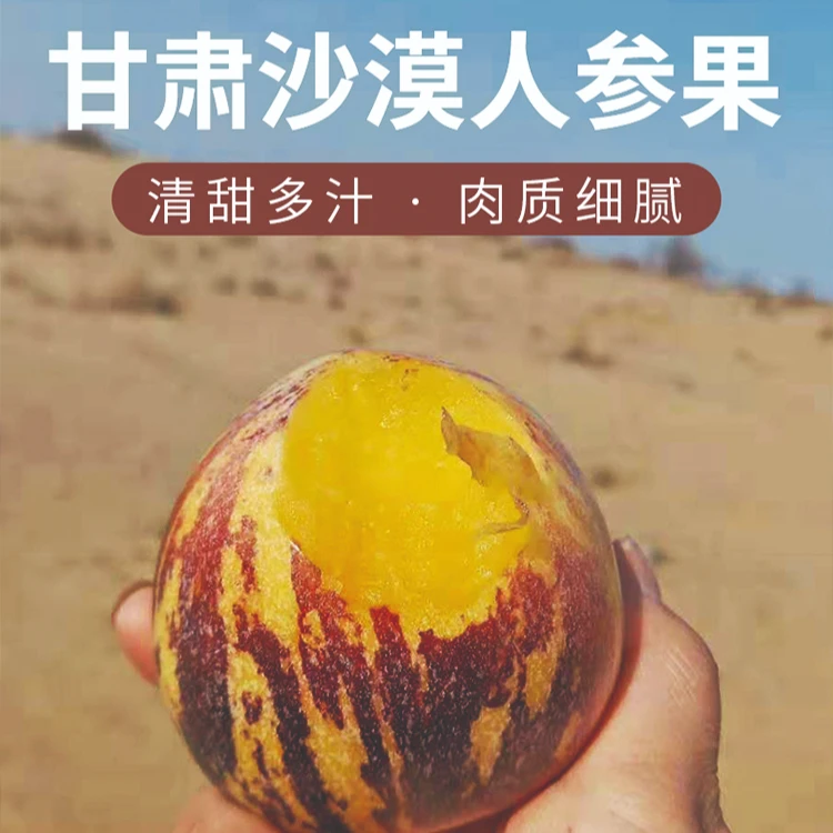 甘肃沙漠绿洲人参果4.5斤民勤黄肉人生果长果皮薄多汁新鲜水果