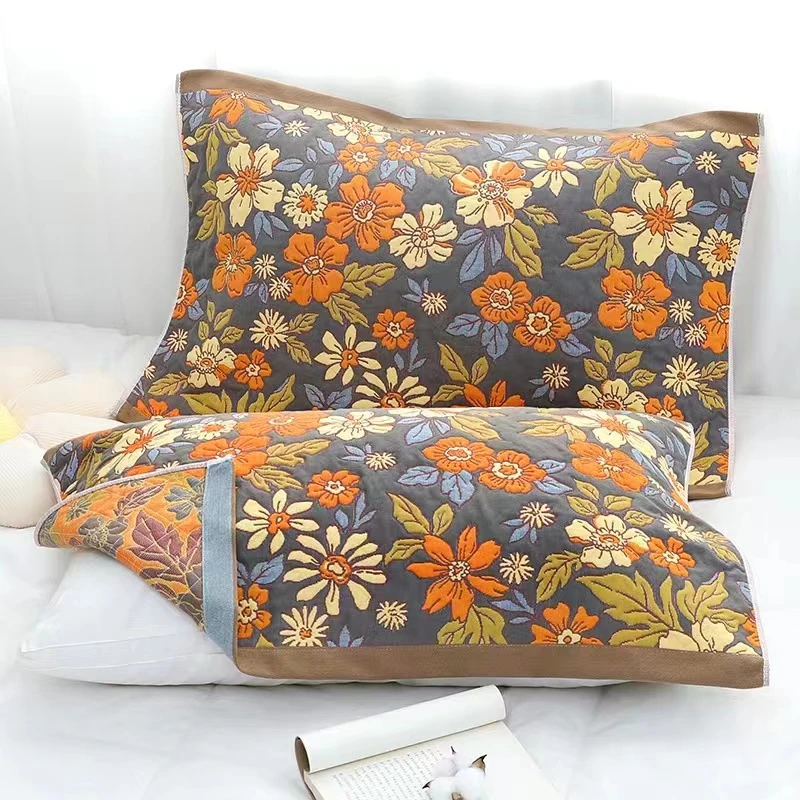 大头鸭【主播联合厂家补贴】纯福利八层纱布棉枕巾大号一对装52*78