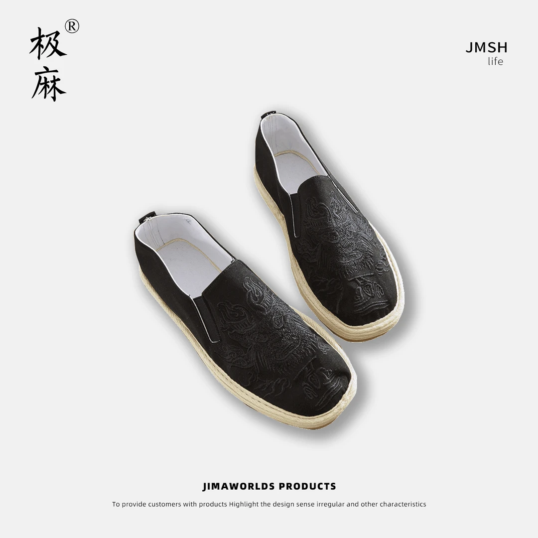 手工千层底布鞋复古舒适休闲百搭软底一脚蹬软垫鞋