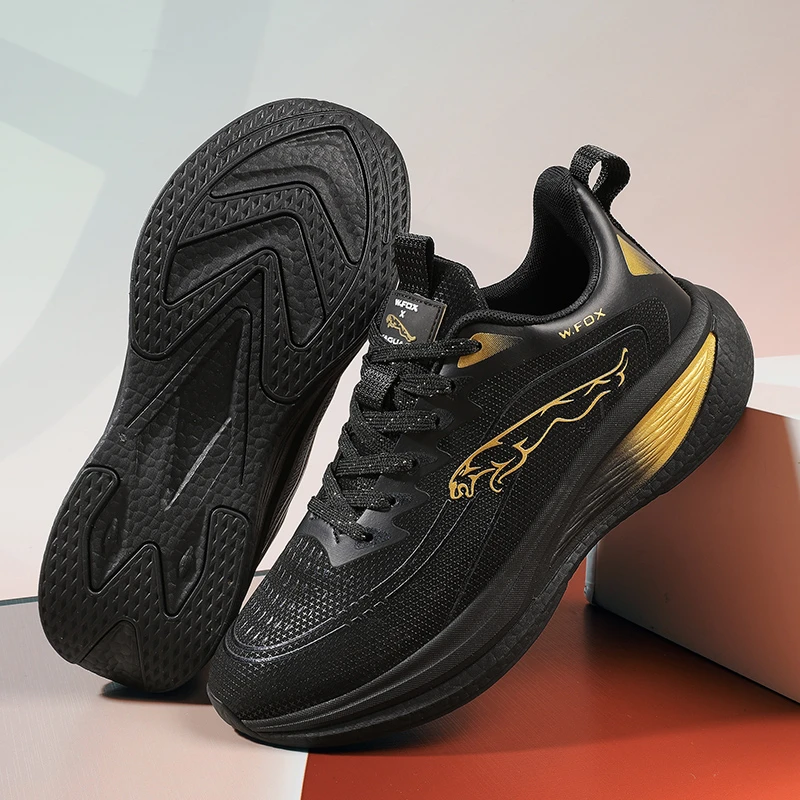 W.FOX&捷豹联名款高端时尚 皮面夜光安全男女休闲运动鞋7222