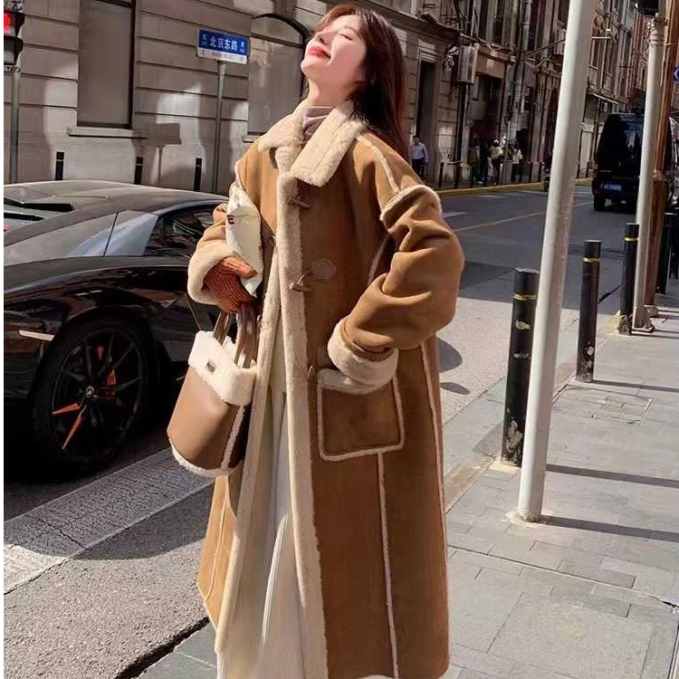 300斤无压力皮毛一体外套保暖加厚7906韩版