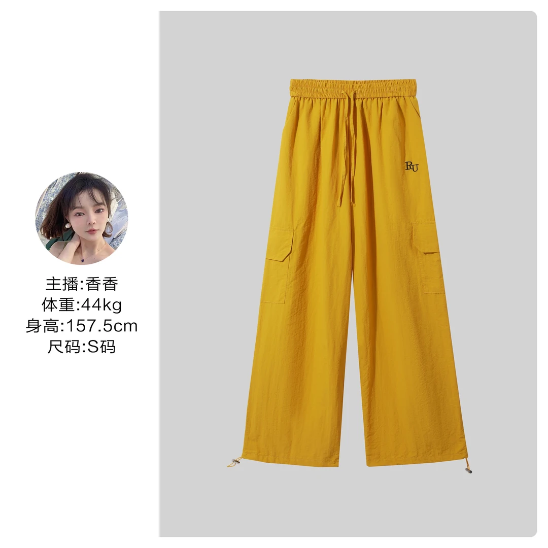 sol face【香香严选】qc设计感速干字母口袋工装裤8564