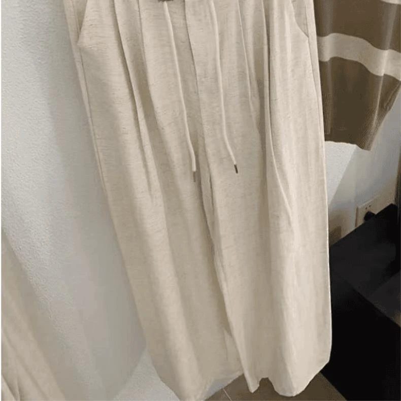 sol facesol face【香香专属】QC设计感抽绳阔腿休闲裤5799