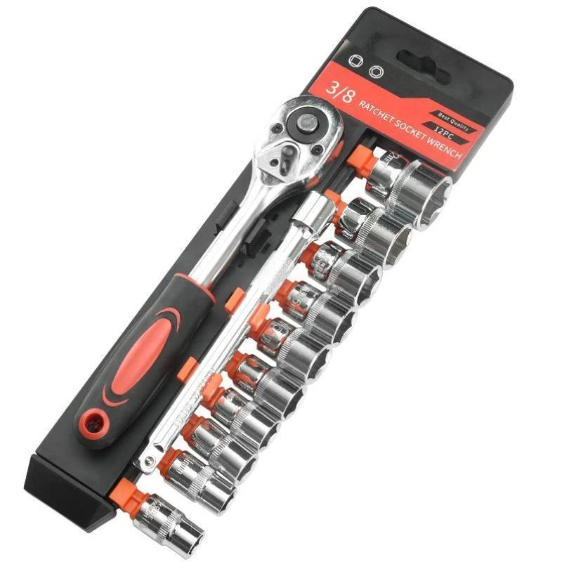 新套筒#多功能套管套装扳手外六角棘轮工具扳手快速汽修扳手