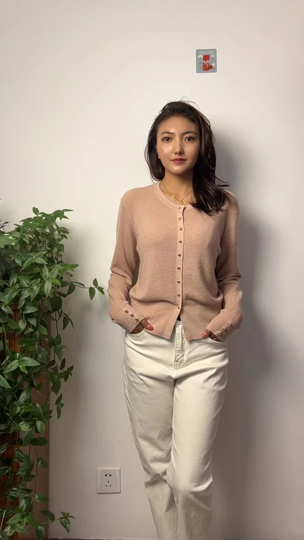 女士百搭秋冬款轻熟法式洋气减龄内搭毛衣打底针织开衫上衣针织衫