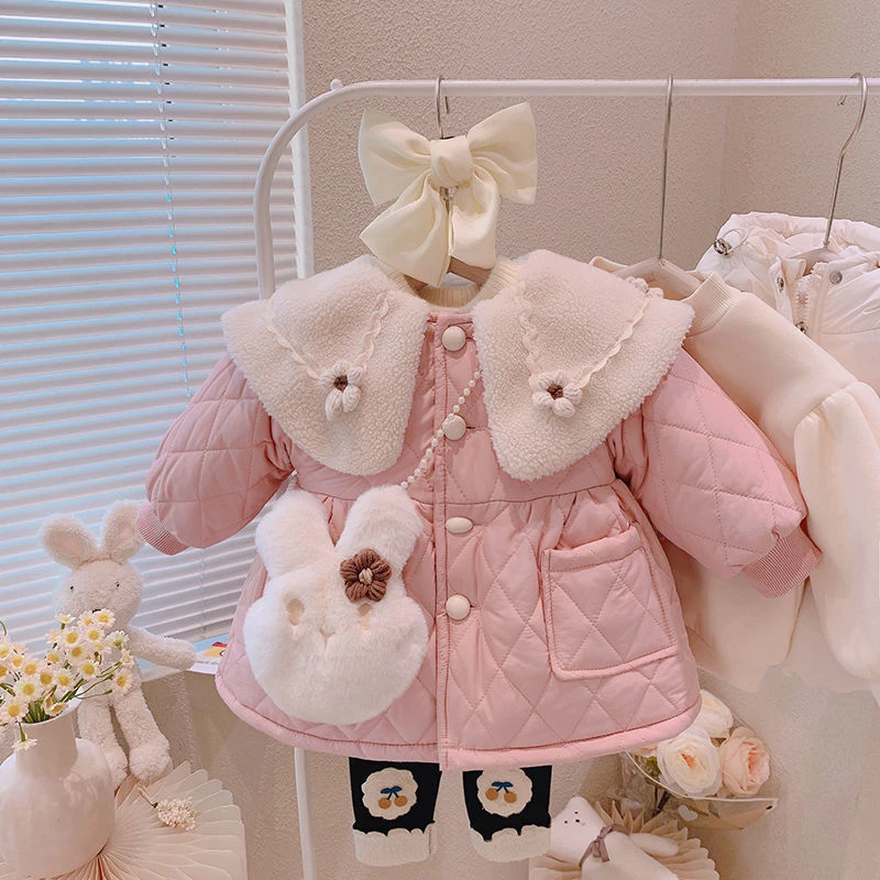 【品牌】女童冬季款棉服婴儿加绒加厚外套儿童洋气保暖棉衣儿童棉袄