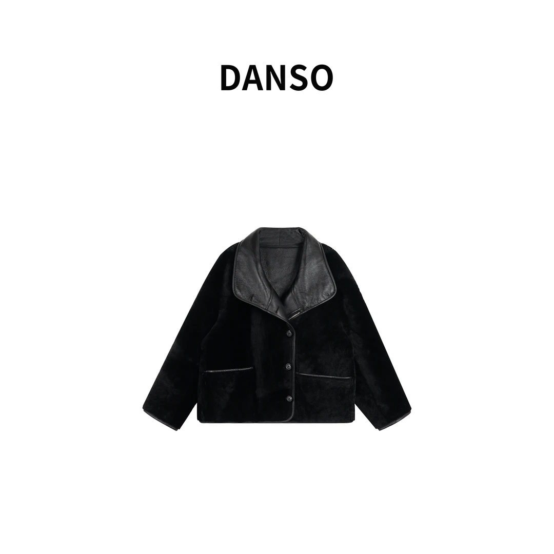 DANSO【高货】玉美华时尚通勤舒适百搭皮毛一体皮草YZ0021