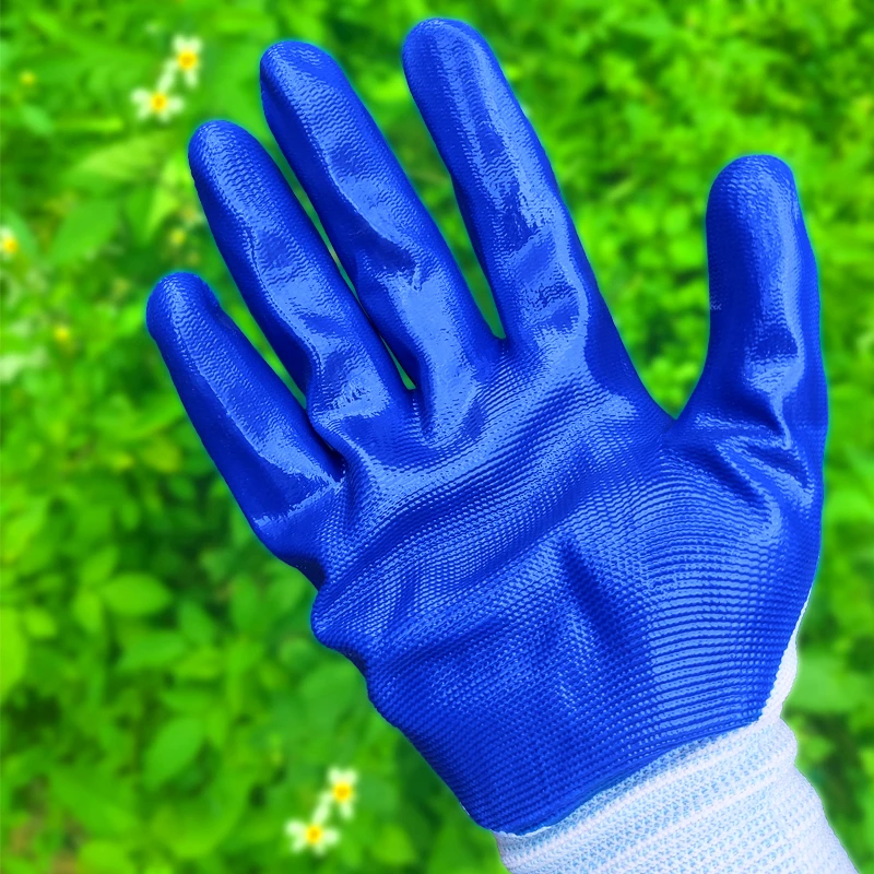 劳保手套浸胶加厚耐磨耐油工地劳动丁腈手套半胶涂胶手套劳保耐磨