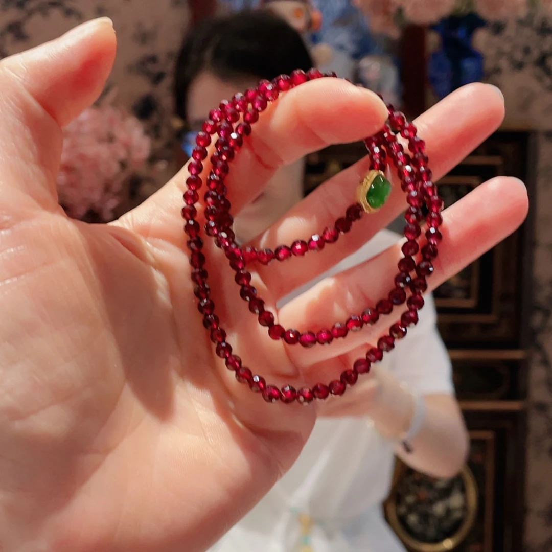 【闪购商品】石榴石手链银S925镶嵌