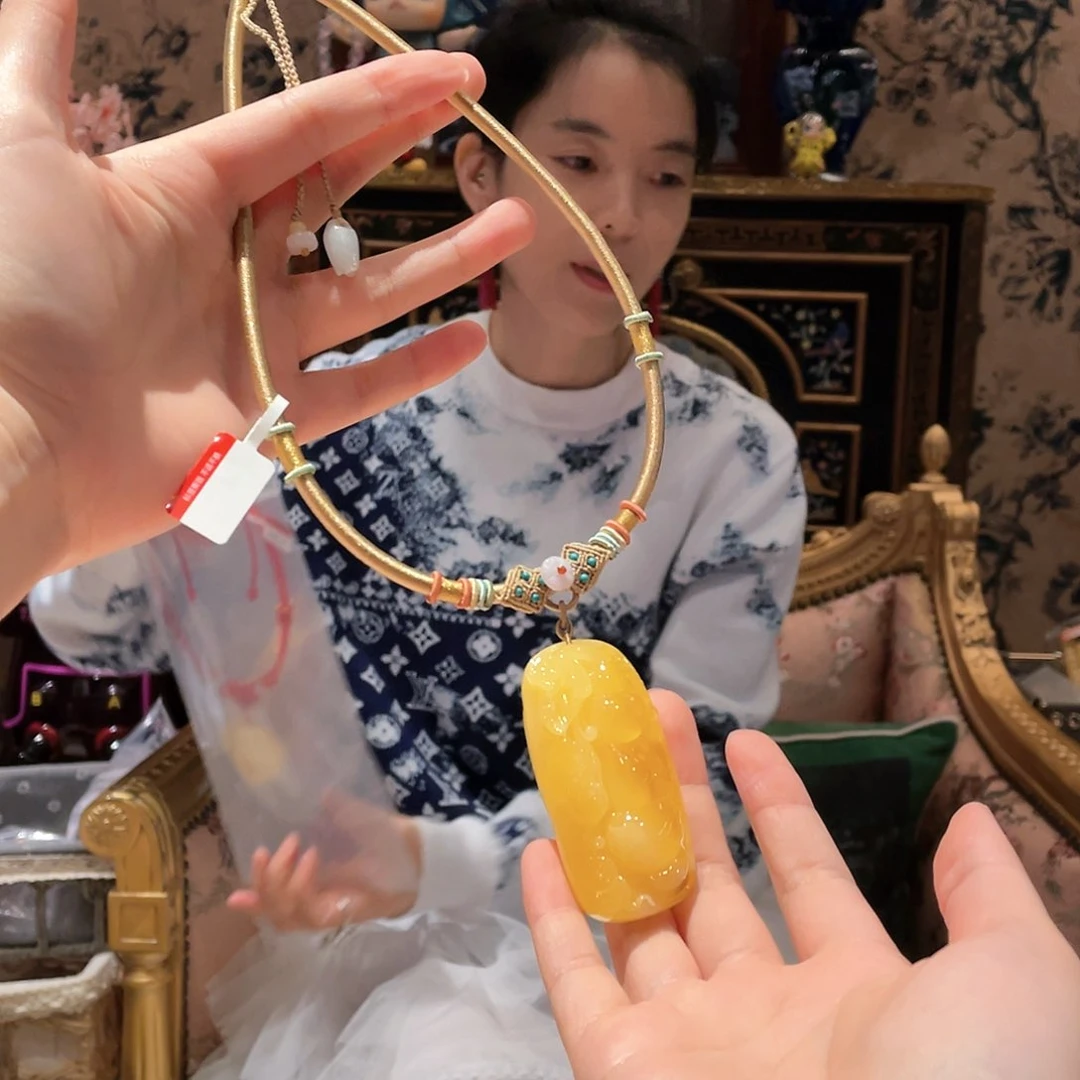 蜜蜡颈饰未镶嵌L***?颈饰