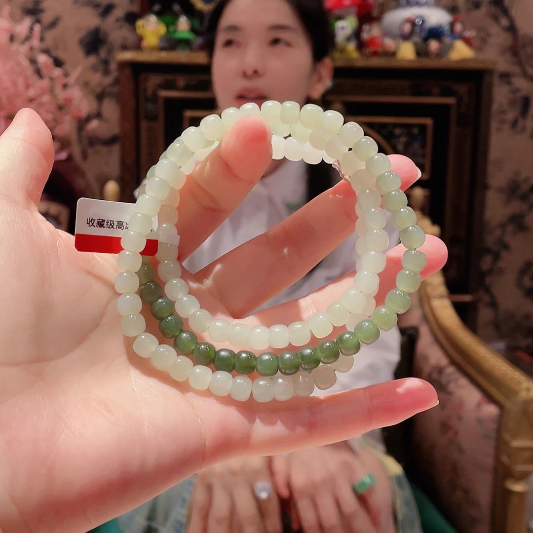 和田玉手串未镶嵌多样性发其一