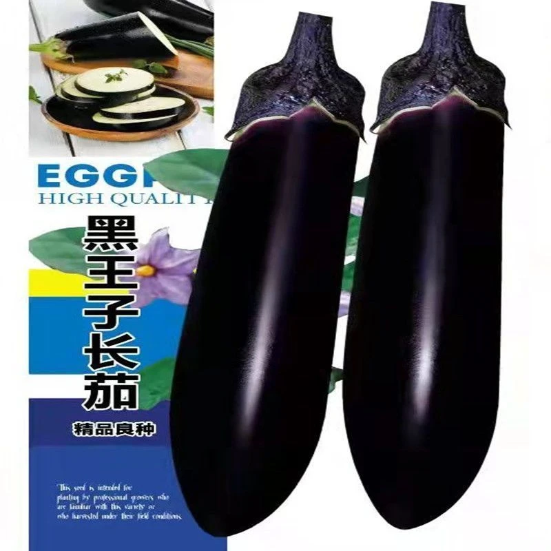 黑王子长茄种子四季早熟抗病高产大田庭院茄种子线茄子蔬菜种子籽