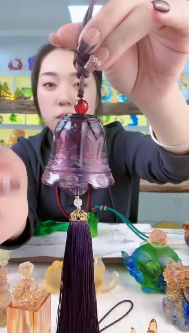 【闪购商品】琉璃手工艺品紫色铃铛
