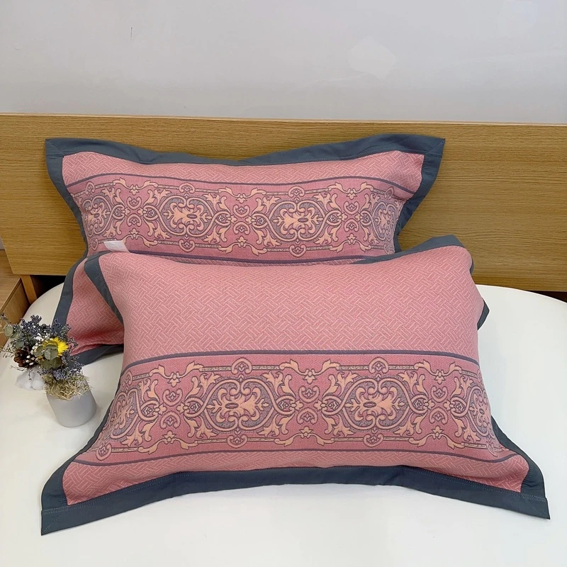 【凯瑟琳枕巾】52*78cmA类高档柔软亲肤透气加厚洗四季绑带双面枕巾