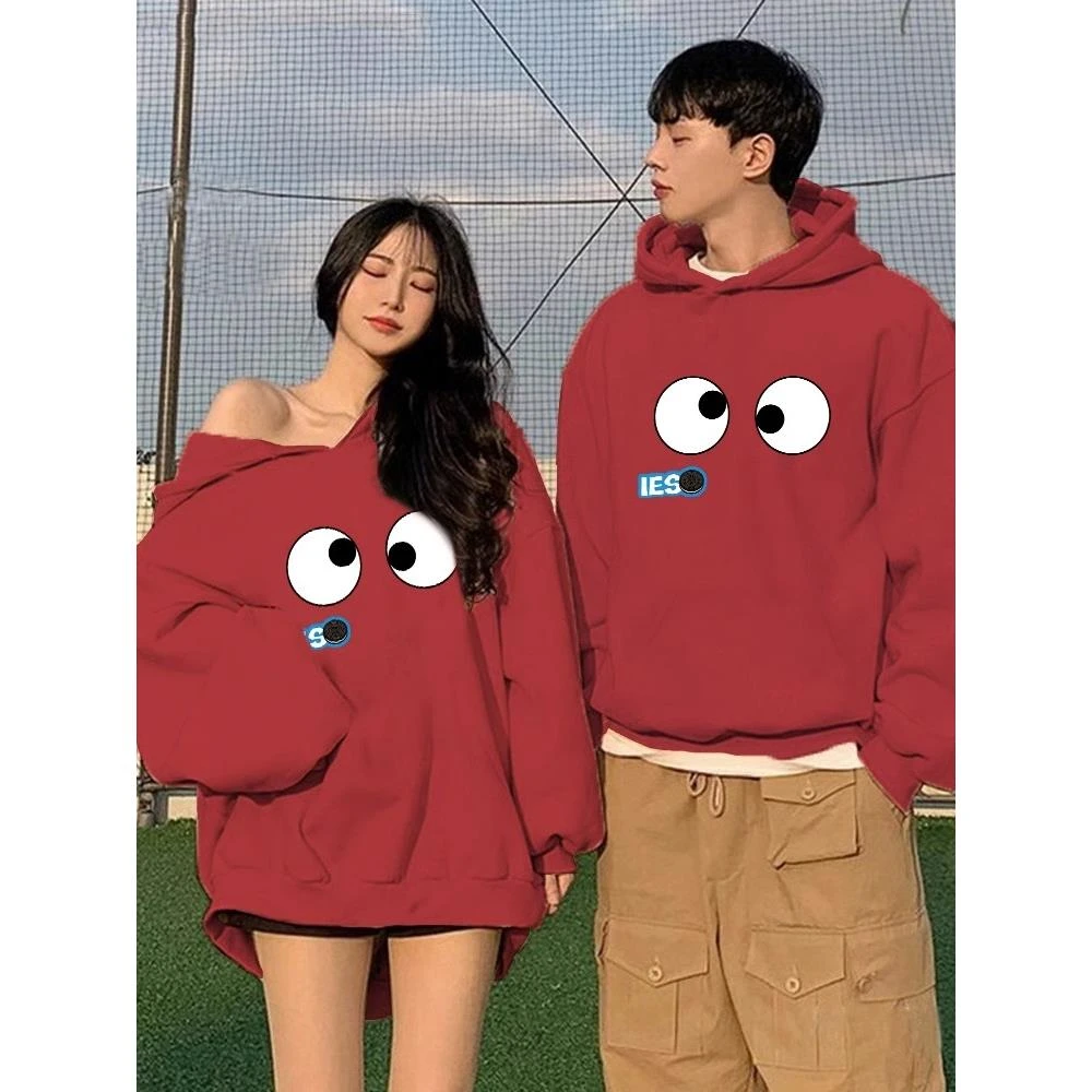 【男女同款】秋冬新款宽松潮牌连帽卫衣情侣装男女百搭款设计感潮牌