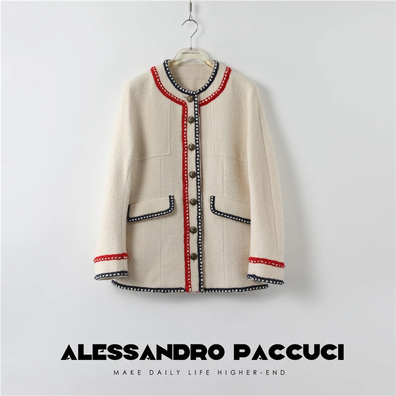 AP洛哥23611X马海羊毛 重工手编温柔香风粗花呢