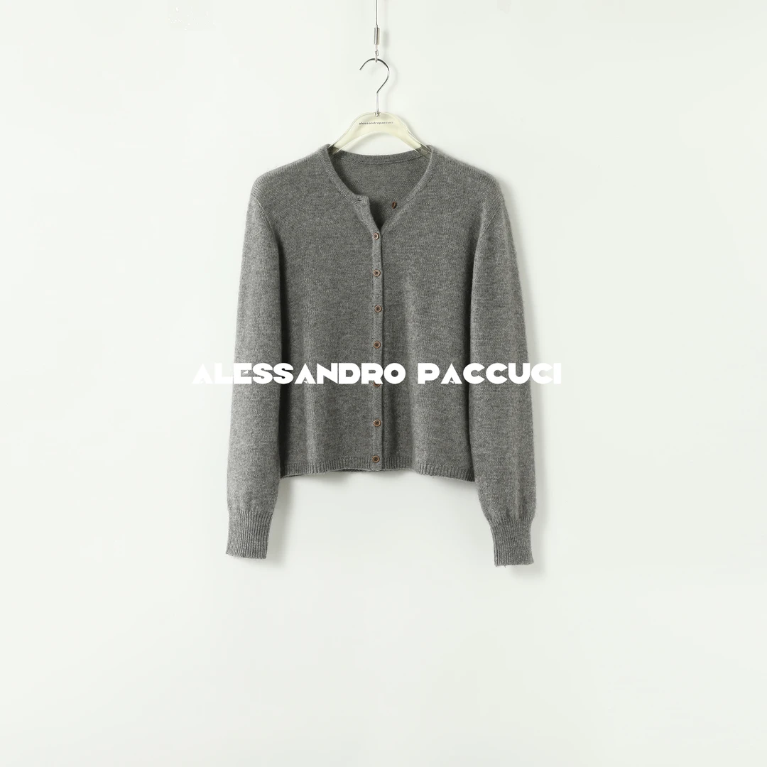 AP洛哥44125SK【绮丽】定纺单面圆领百搭针织开衫2024秋