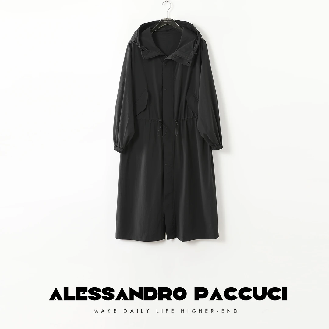 AP洛哥411003FY夏日 云朵型轻薄宽松抽绳防晒长外套