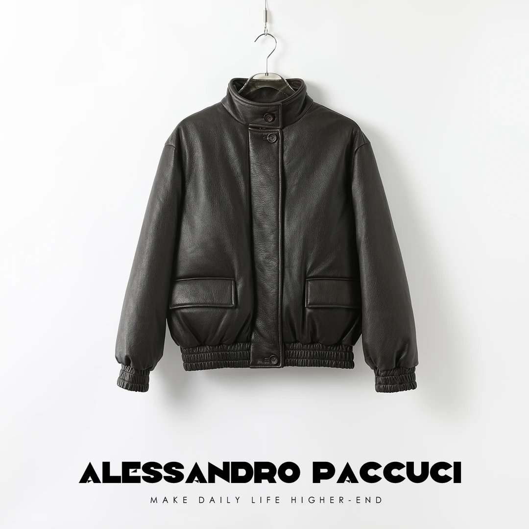 AP洛哥24801X雾光绵羊皮 95白鹅绒藏肉羽绒服