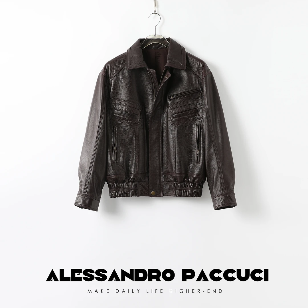 AP洛哥24832X【黑标系列】西班牙进口Vogu复古廓形重工机车夹克皮衣