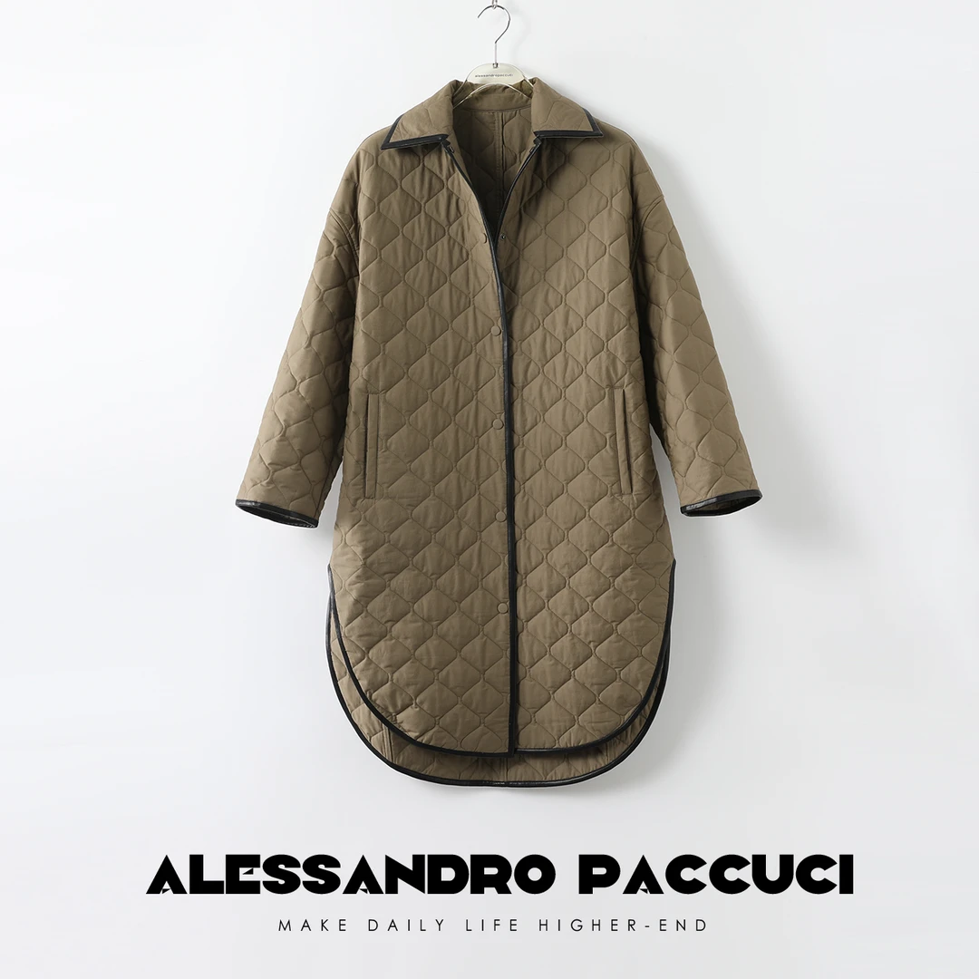 AP洛哥23618X新疆长绒棉 TOT*阔版经典菱格外套