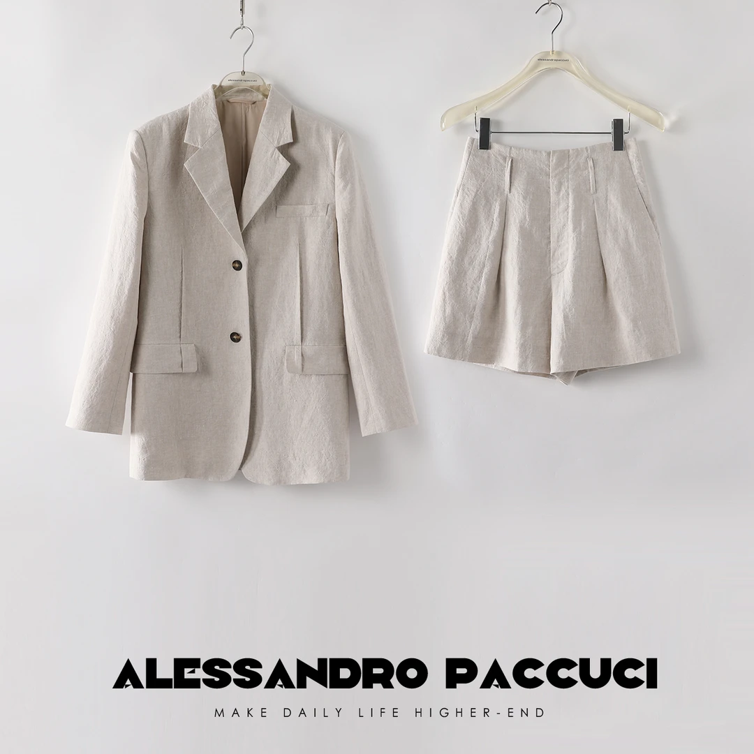 AP洛哥21665X凉感干爽 亚麻时尚西装短裤/外套