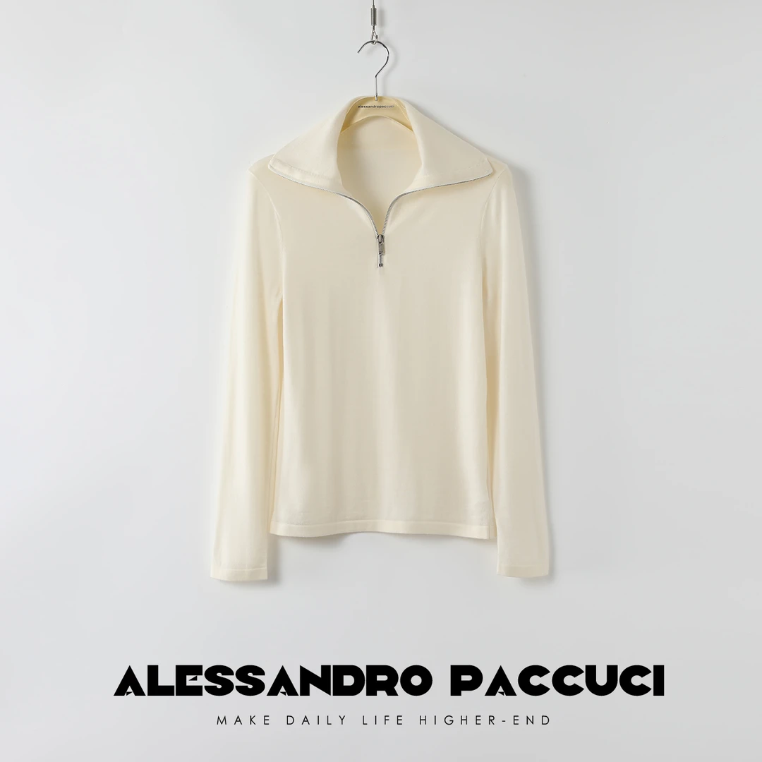 AP洛哥24628X口碑扬子羊毛 stoll半拉百搭针织衫