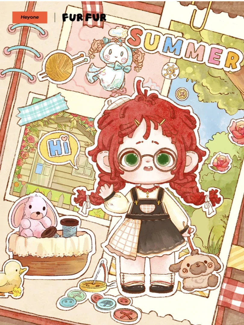 黑玩芙芙夏日小屋雨天晴系列盲盒经典经典复刻潮玩隐藏玩家售后