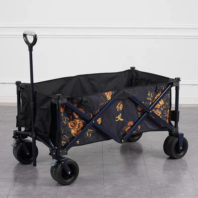 伯义战车五代户外野餐车手拉车钓鱼拉车战车折叠户外战车升级大轮