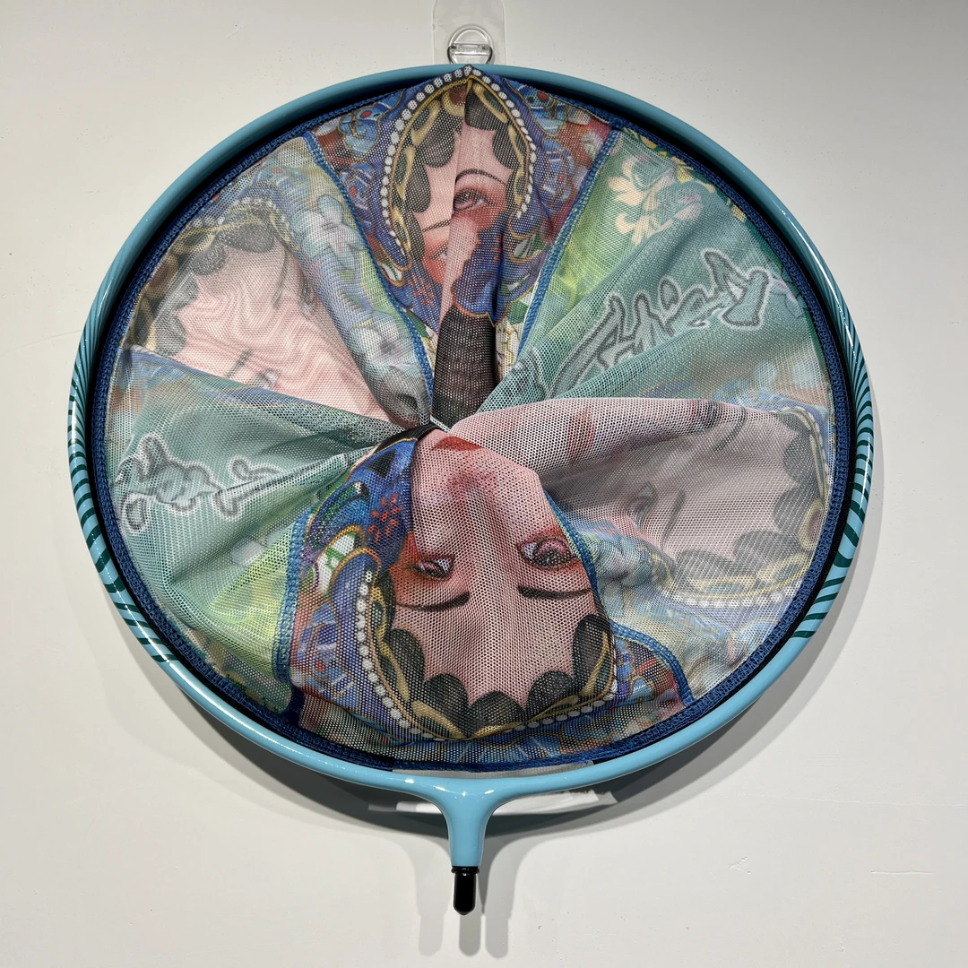 浅蓝色青衣色飞抄抄网头抄网竞技网头青衣抄网头垂钓用品抄网