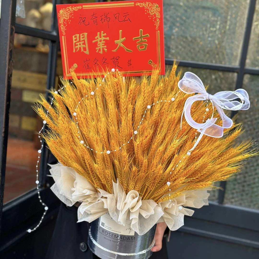 成品大麦抱抱桶开业乔迁礼物手提篮花束全国同城附近花店送花上门