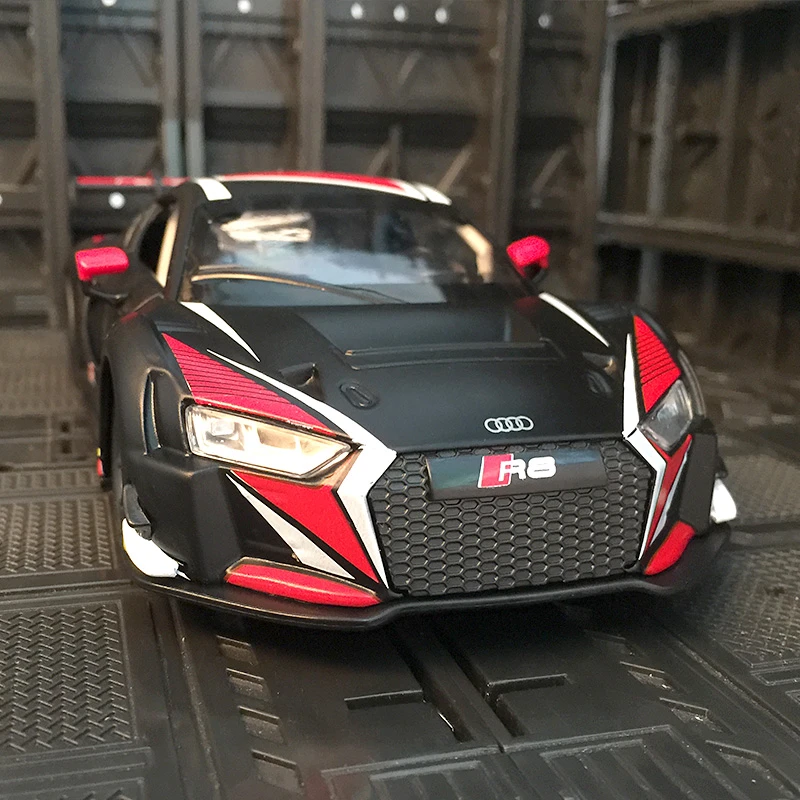 1:24仿真奥迪R8车模拉法合金路虎正版汽车模型玩具小汽车警车豪车