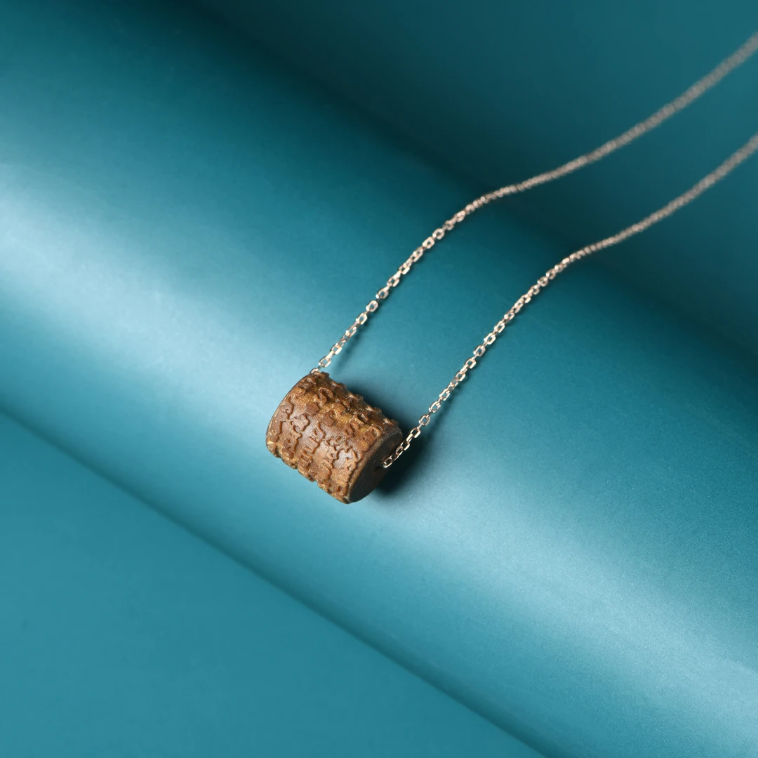 印度老山檀香精雕五条单珠+链子