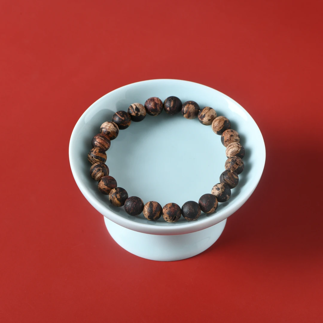 缅甸小叶降真香黄金甲0.8手串