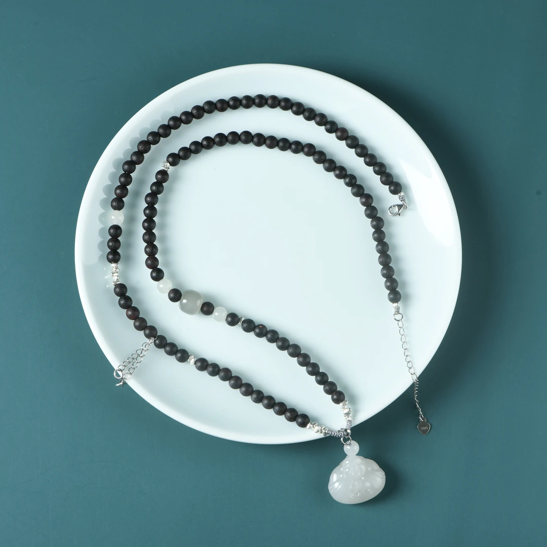 （木带宝）缅甸小叶降真香0.6脖挂藕粉佛公款