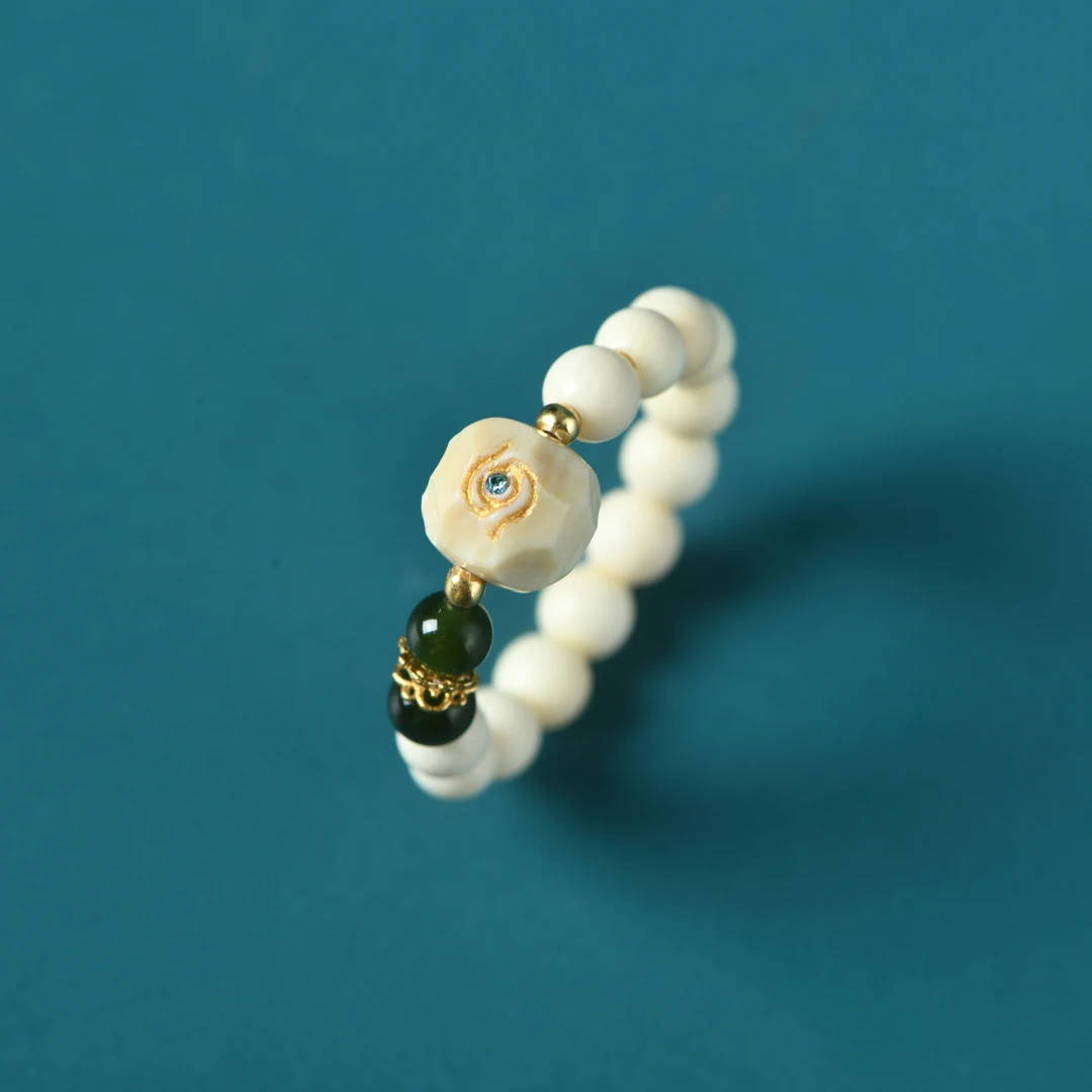 【备用链接直播不上】猛犸0.4手工锤纹智慧之眼戒指