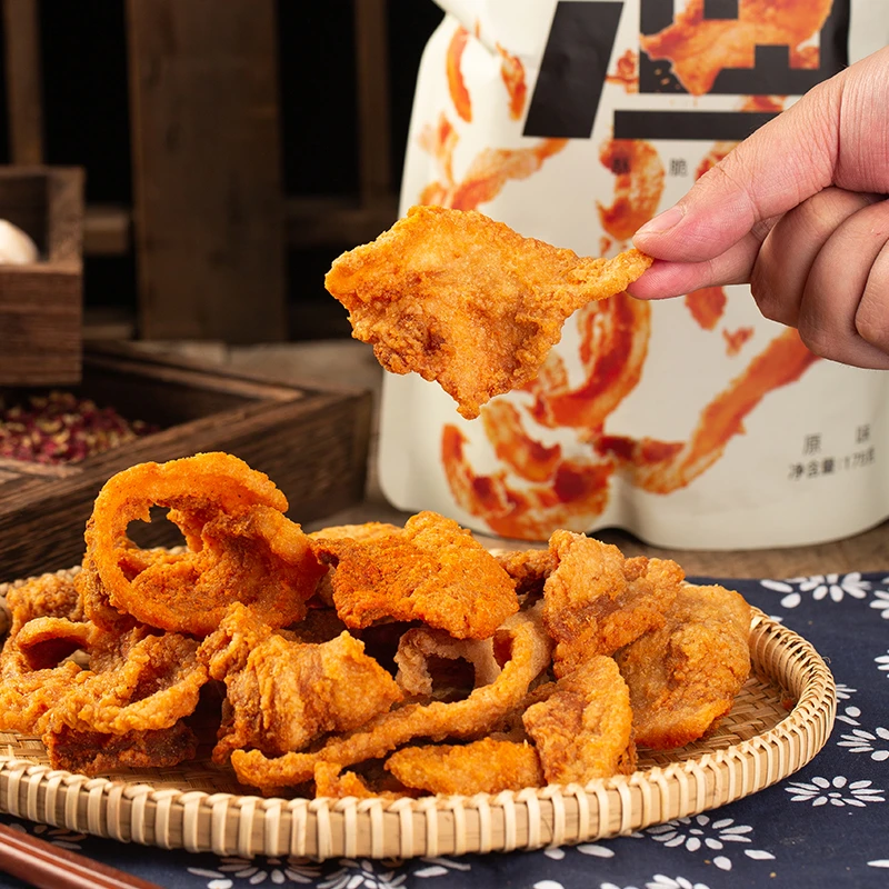 研磨食光网红酥脆猪油渣 五花肉 零食香酥猪肉渣100g两袋炒菜煮汤