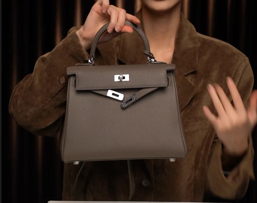 LEATHER BAG STUDIO 原创高定 ”凯丽“ 真皮包-H1372